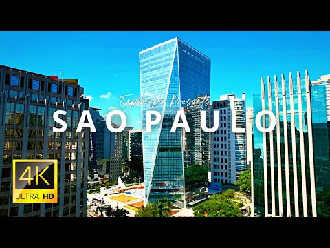 Centro de São Paulo, Brasil 🇧🇷 em vídeo 4K 60FPS ULTRA HD por Drone