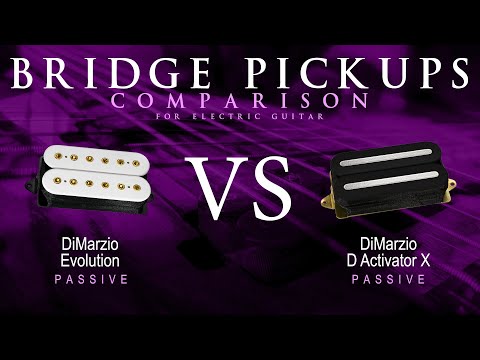 DiMarzio EVOLUTION vs D ACTIVATOR X - Passive Bridge Guitar Pickup Comparison Tone Demo
