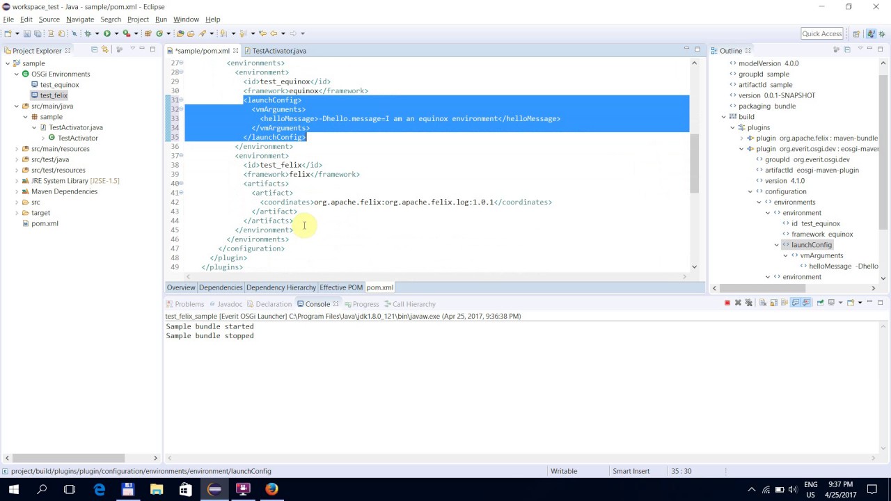 Everit OSGi Eclipse plugin - advanced configuration