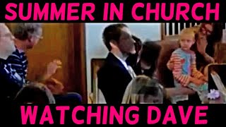 Dave D. entertaining Summer Wells during church