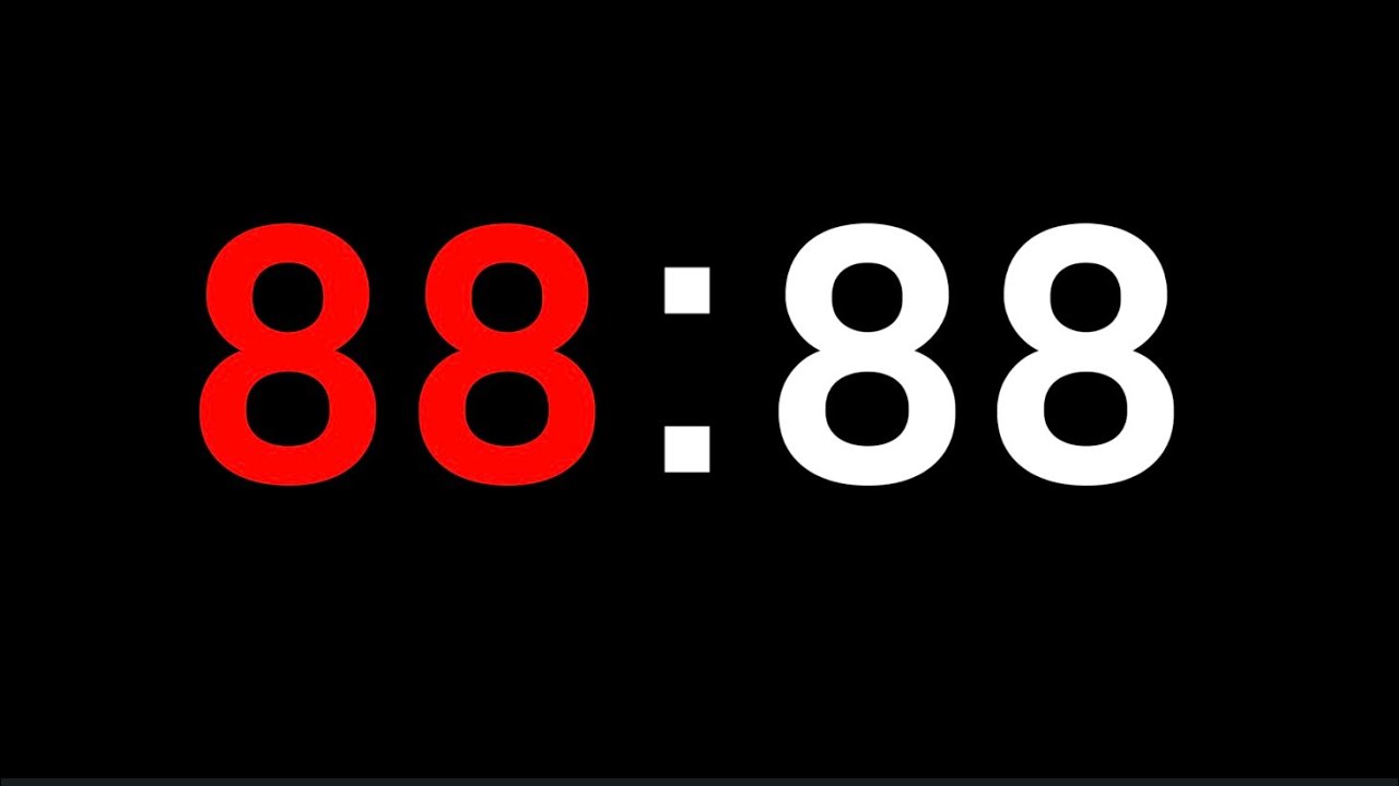 Lucky 8 Countdown: 88:88 Timer with Progress Bar