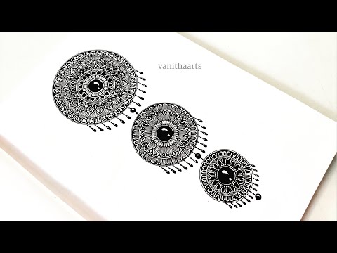 How to draw Dream Catcher mandala art Easy mandala drawing How to draw Mandala for Beginners