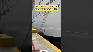 MSC WORLD AMERICA - Docked on a windy day at Costa Maya 🇲🇽. #mscworldamerica #msccruises #cruises