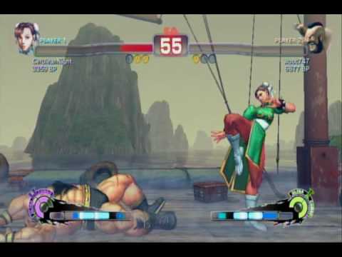 Super Street Fighter IV PS3 -- Ranked Match - Chun-Li vs Zangief with 9877 BP