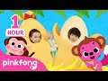 Monkey Banana Dance Baby Monkey Dance Along 1 Hour Compilation Pinkfong Kids Songs
