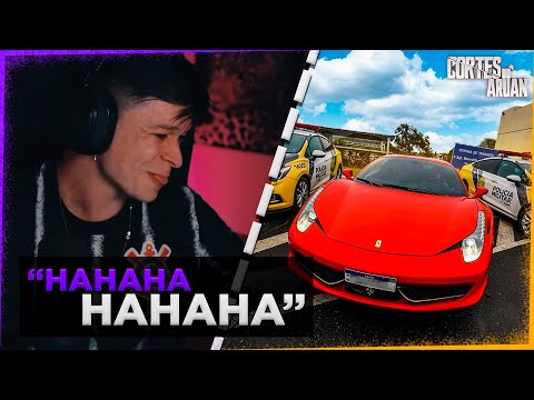 ARUAN REAGE A FUI NO BATALHÃO DA POLICIA COM A MINHA FERRARI (RENATO GARCIA) - Cortes do Aruan