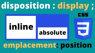 #5 CSS: disposition (display), emplacement (position) Pour les débutants. Licence 1 CURI - UCAD