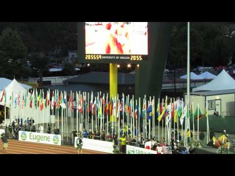 100M Final Kendal Williams 10.21 USA IAAF WJC 2014 & Phil Knight.   MVI 5455