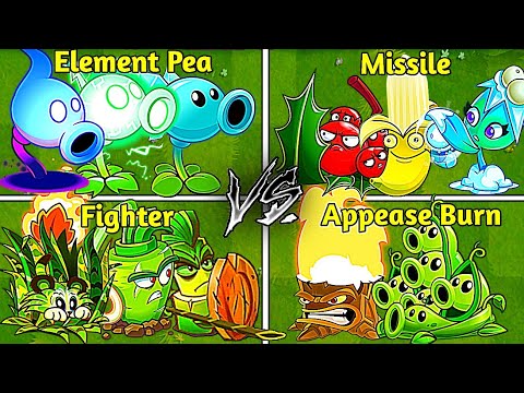 Random 4 Best Team Plants Battles - Who Will Win? - PvZ2 Team Plants vs Team Plants