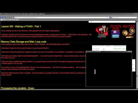 Making a PONG - Part 1 - Learn Z80 Assembly Lesson M9