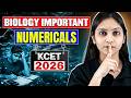 KCET 2026 Biology Important Numericals Most Expected Questions