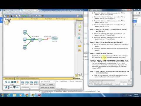 9.3.2.12 Packet Tracer Configuring Extended ACLs