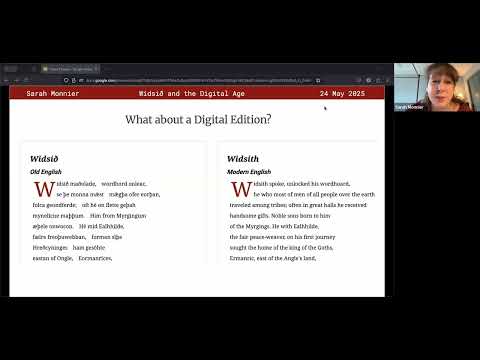 Thesis Theater: Sarah Monnier, "Toward a Digital Edition of Widsið"