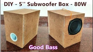 Download lagu DIY - 5''inch Subwoofer Box | 80W Subwoofer | Smooth Bass | POWER GEN mp3