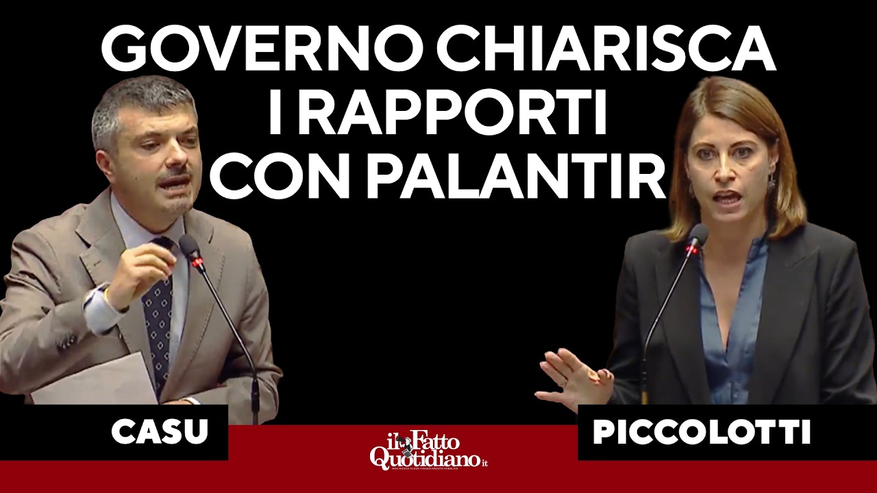 Opposizioni all'attacco in Aula su Palantir: "A chi vengono affidati i dati degli italiani?"