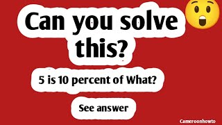 MATH QUIZ: Can You Solve This Simple Yet Tricky Question?