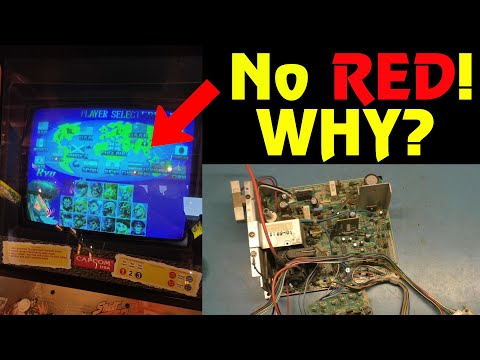 25" K7000 Arcade Monitor Repair - No Red - Missing Color Troubleshooting