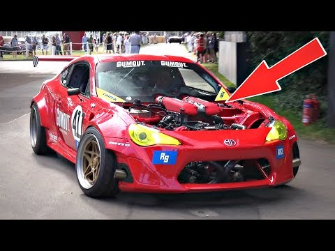 Toyota GT86 with Ferrari V8 Engine Swap Destroying Its Tires on Hillclimb |  9000+rpm NA V8 Sounds!