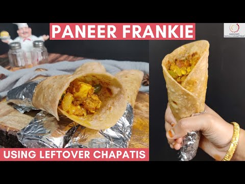 Paneer Frankie with Leftover Chapatis | Paneer Roll | Paneer Wrap with Frankie Masala | Kathi Roll