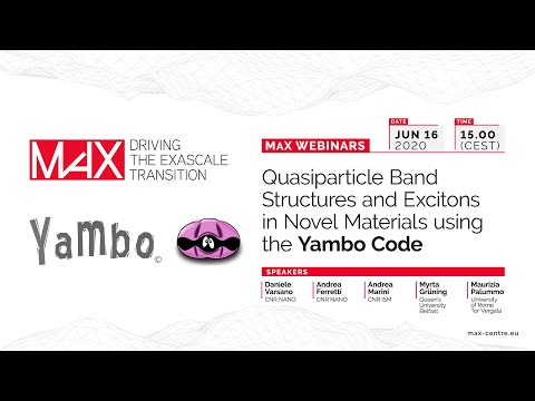 Quasiparticle Band Structures and Excitons in Novel Materials using the Yambo Code