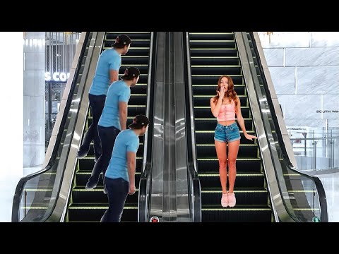 Best Escalator Pranks Compilation - Manchurek Triplets