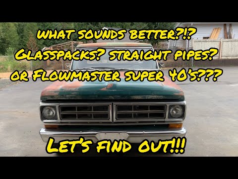 1968 F100 Exhaust: Flowmaster Super 40’s, Glasspacks, or straight pipes?