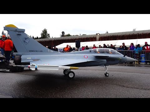 RC TOP GUN RAFALE AND HUNTER TURBINE JETS OVER SWITZERLAND