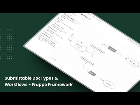 Submittable DocTypes and Workflows in Frappe Framework, with use case!