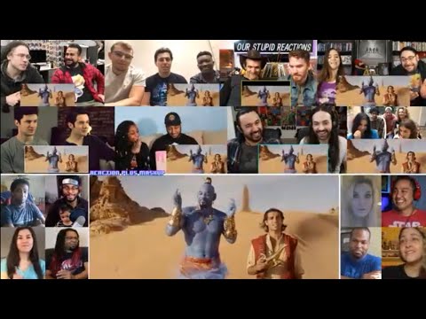 Aladdin Official Trailer Reaction Mashup
