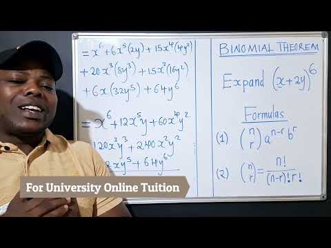 Binomial Theorem || Expand (x+2y)⁶ by Binomial expansion. #ADDMA #University Mathematics