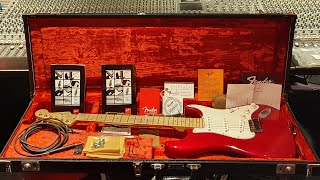 Video thumbnail for CASE QUEEN 1999 FENDER AMERICAN DELUXE STRATOCASTER CRIMSON RED TRANSPARENT TIME CAPSULE GUITAR by Essex Recording Studios