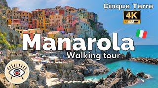 🌞 [4K] CINQUE TERRE İtalya (Manarola)🌊 Temmuz 2023 ✅ Altyazılı ÜCRETSİZ YÜRÜYÜŞ 