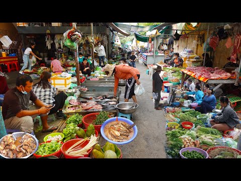 Cambodia Traditional Market Food In Phnom Penh City - Boeng Tompun & Boeng Trabek