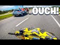 Random Car Try S To Run Dirt Bike Off The Road By Hitting Us Braap Vlogs