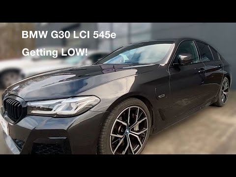 BMW G30 LCI 545e getting LOW with lowering springs from Eibach