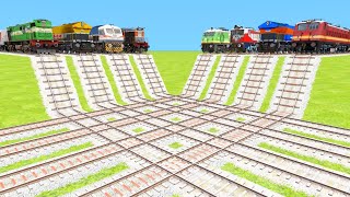 8️⃣ TRAINS RUNNING AT BIGGEST SHARP GO DOWN RISKY RAILROAD | Trains Gaming | Train Simulator 2024