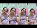 BUMIL CANTIK DASTER UNGU SPIL PERUT BESAR SENYUM MANJA BIKIN TERPIKAT