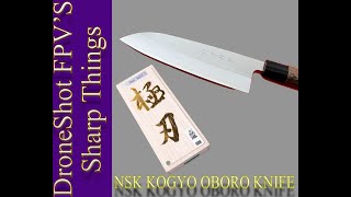 NSK Kogyo Oboro Knife Resin Bonded Diamond 800 Grit - Kawatsu Santoku 165mm HAP40