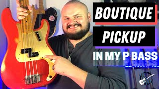 Video thumbnail for Putting a BOUTIQUE P-Bass Pickup in my Fender Road-Worn 50's Reissue Precision Bass by Rumblin Man