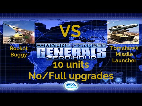 Command and Conquer Generals ZeroHour 10 Rocket Buggies VS Tomahawk Missile Launchers