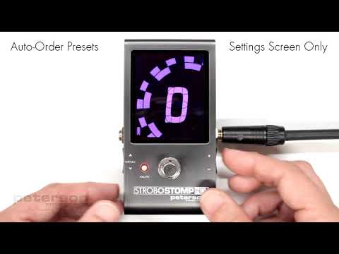 StroboStomp HD Video Instruction Manual - 20 - Auto-Order Presets