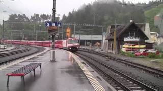 preview picture of video 'RhB Ge4/4III coop livery with Regional zug @ Reichenau-Tamins'