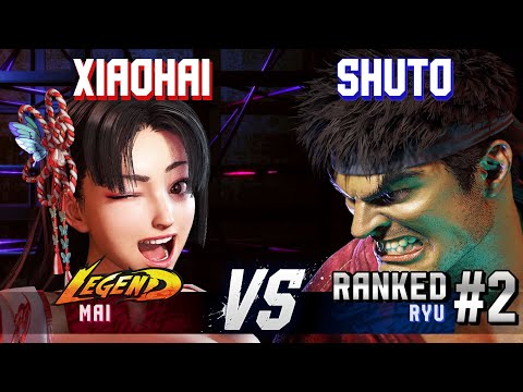 SF6 ▰ XIAOHAI (Mai) vs SHUTO (#2 Ranked Ryu) ▰ High Level Gameplay