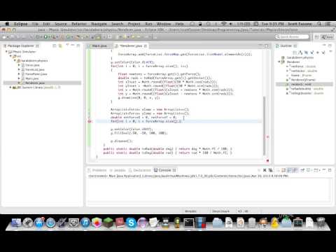 Java Tutorials Physics Simulator Episode 6