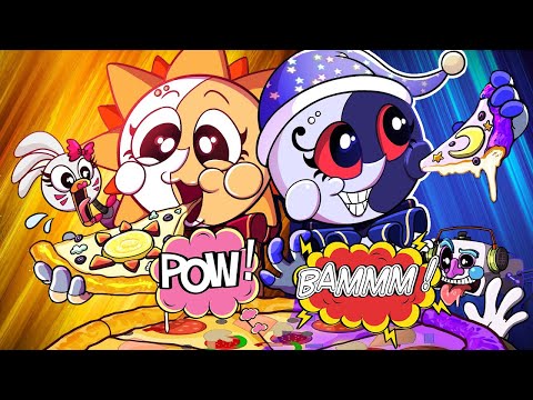 Light VS Dark MUKBANG! SUNRISE VS MOONDROP. [FNAF] Security Breach ANIMATION | SLOUCHING DOG