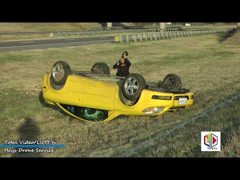 Rollover Injury Crash I70 MM160 East of Hays, KS 3/30/20