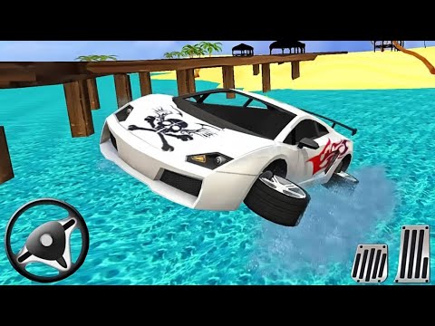 Water Surfer Car Race - Floating Beach Drive Simulator - Android GamePlay