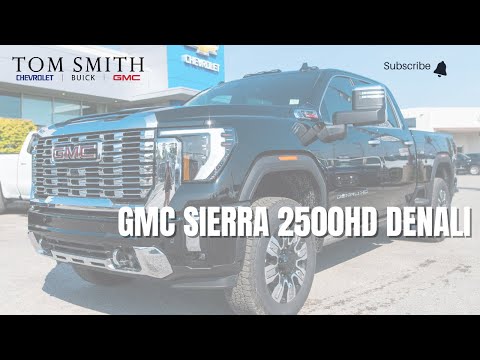 2025 GMC Sierra 2500HD 4WD Crew Cab Standard Box Denali in Black for sale at Tom Smith Chevrolet Buick GMC Ltd. in Midland, ON