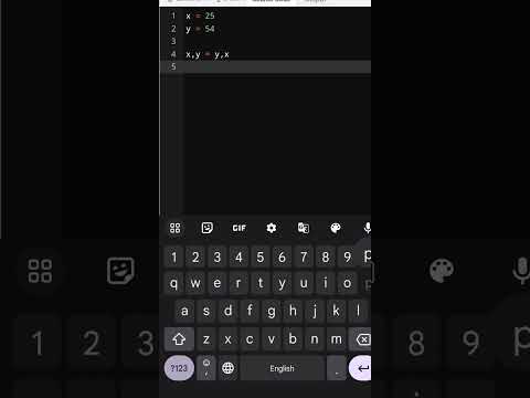 Python Swap Two Numbers Coding On Mobile Swap Two Variables Python Tutorial Techplusacademy