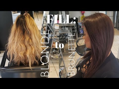 how to properly FILL BLONDE HAIR to CHOCOLATE BRUNETTE